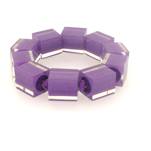 Bracelet Purple Elastic Band - Cube Size 4 (M)