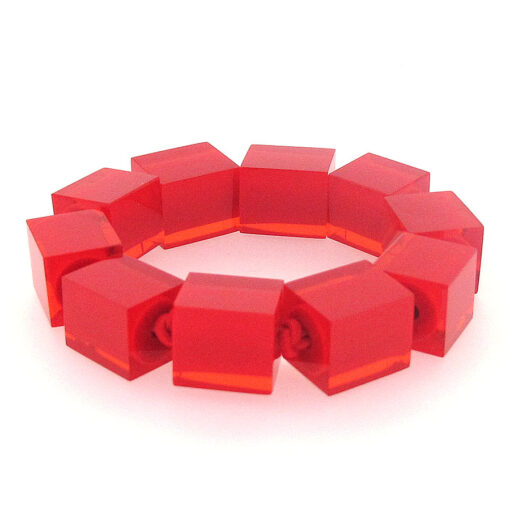 Bracelet Red Elastic Band - Cube Size 4 (M)