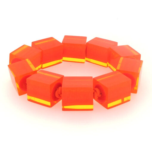 Bracelet Orange Elastic Band - Cube Size 4 (M)