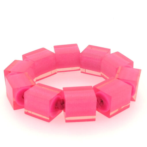 Bracelet Pink Elastic Band - Cube Size 4 (M)