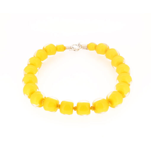 Necklace Sunshine Yellow T-Bar 52cm (Bead size 3)
