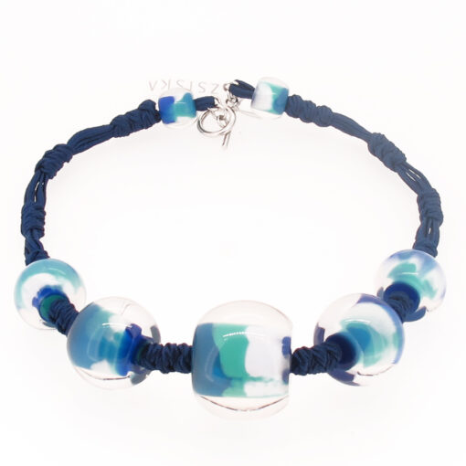 Necklace Blue Lagoon T-Bar 52cm Bead size 1-3