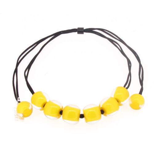 Necklace Sunshine Yellow - Bead size 2 (Adjustable)