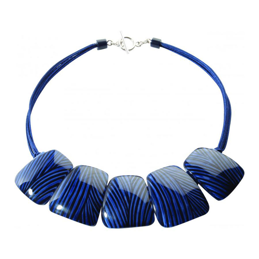 Necklace Blue T-bar (50cm)