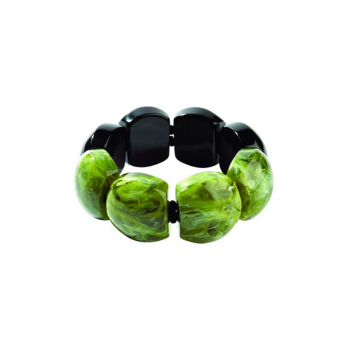 Bracelet Green Elastic Band (M) - Bead Size 3