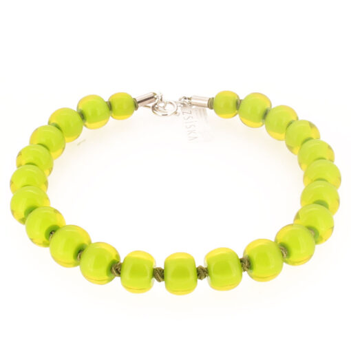 Necklace Green T-Bar 52cm (Bead size 4)
