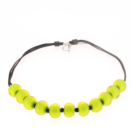 Necklace Green T-Bar 52cm (Bead size 4)