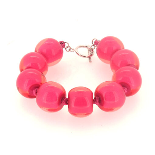 Bracelet Pink T-Bar (Bead size 3) (23 cm)
