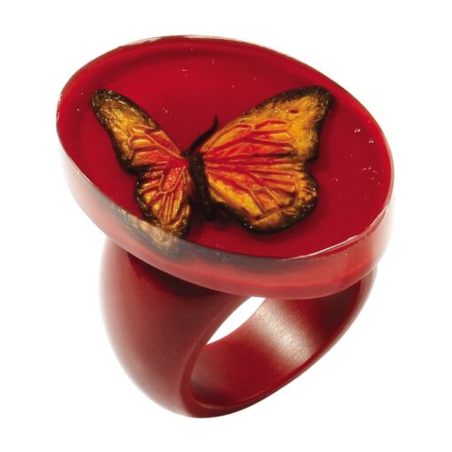 Ring Red Butterfly (35mm x 25mm)