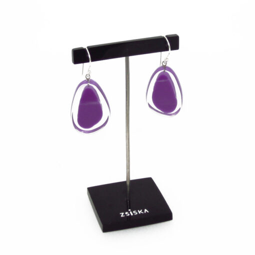 Earrings Purple Melody (30mm Tall)