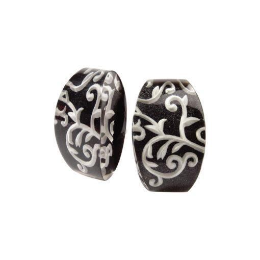 Earrings Black Ivy Clips (30mm)