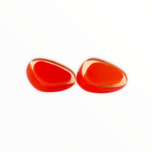 Earrings Orange Melody Clip (30mm Tall)