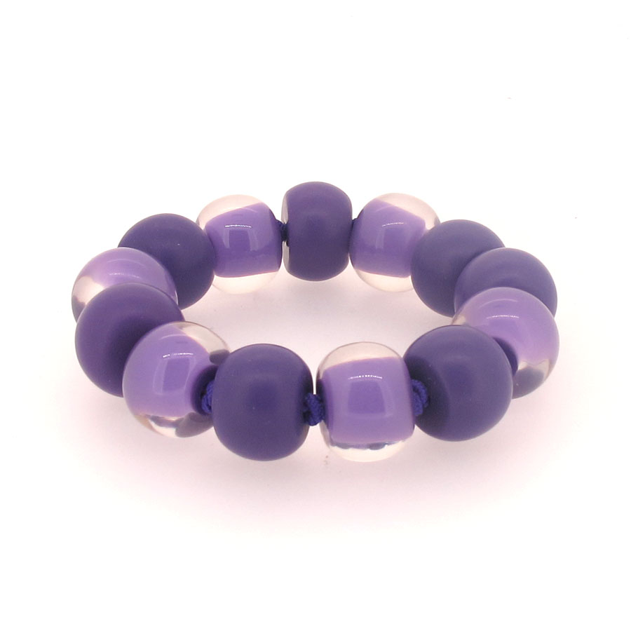 Bracelet Lavender Shades - Elastic band (Bead size 4)