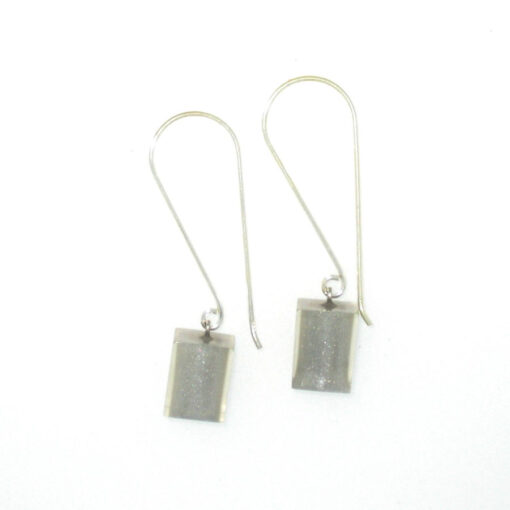 Earrings Square Light Grey - Cube size 4
