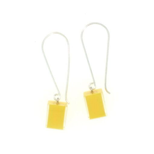 Earrings Square Yellow - Cube size 4