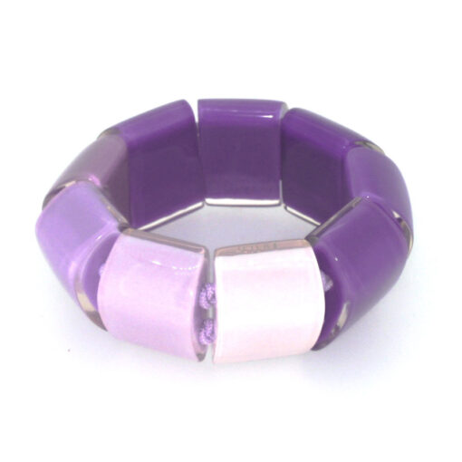 Bracelet Purples Melody - Elastic band (40mm High) (L)