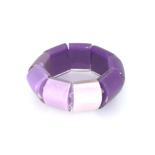 Bracelet Purples Melody - Elastic band (30mm High) (L)
