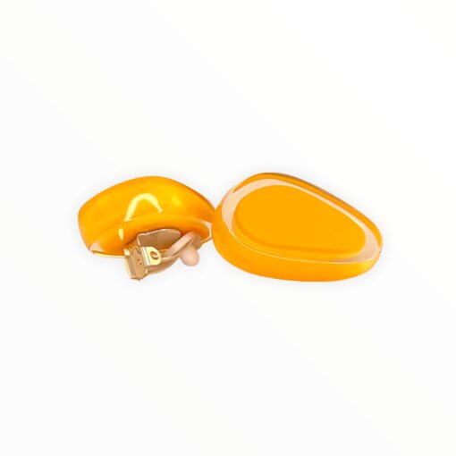 Earrings Orange Melody Clip (30mm Tall)