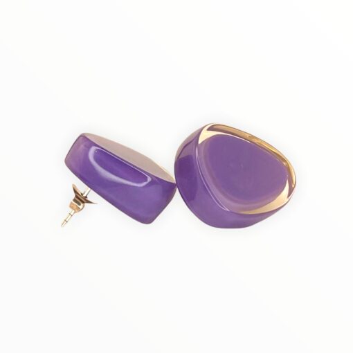 Earrings Stud Purple Melody (20mm Tall)