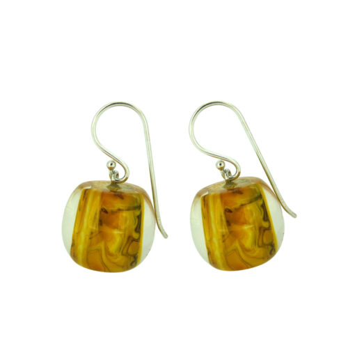 Earrings Yellow Marble size 5