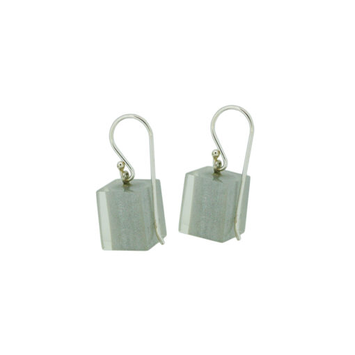 Earrings Square Lt Grey - Cube size 4