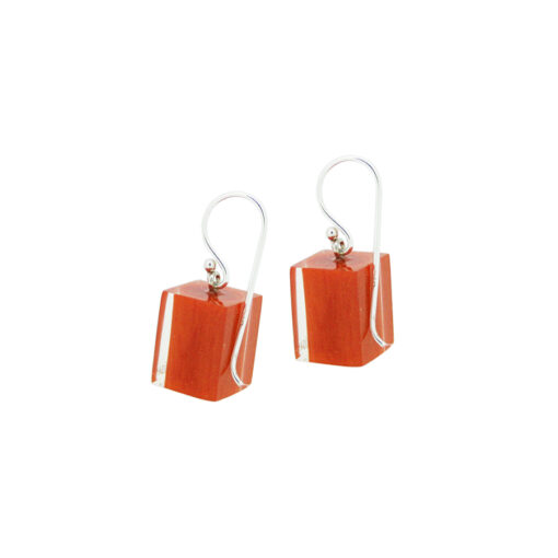 Earrings Square Terracotta - Cube size 4