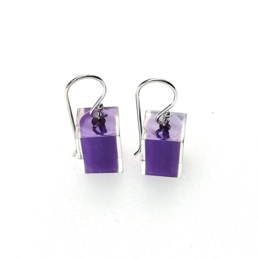 Earrings Square Purple - Cube size 4 - Image 3