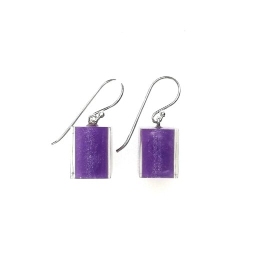 Earrings Square Purple - Cube size 4 - Image 2