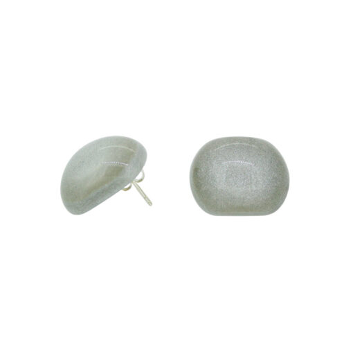Earrings Light Grey - Stud (21mm Tall - Bead Size 3)
