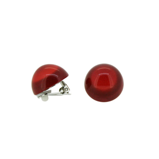Earrings Ruby - Clip (Ø 2.2cm)