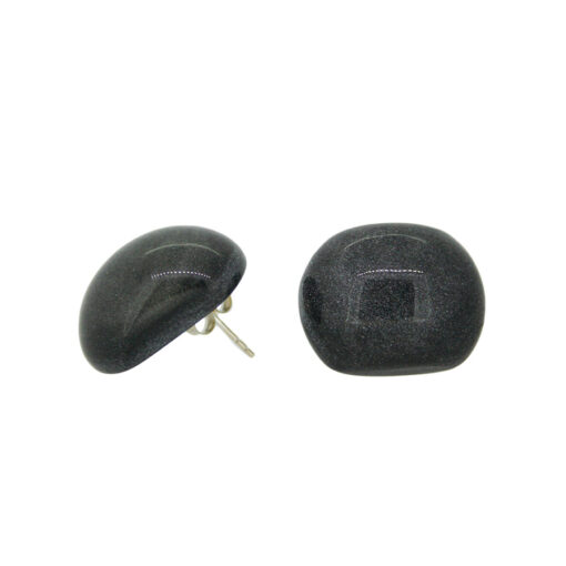 Earrings Dark Grey - Stud (20mm Tall)