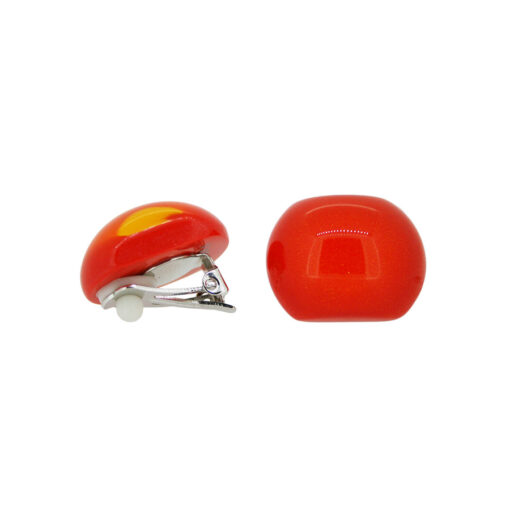 Earrings Orange - Clip (20mm Tall)