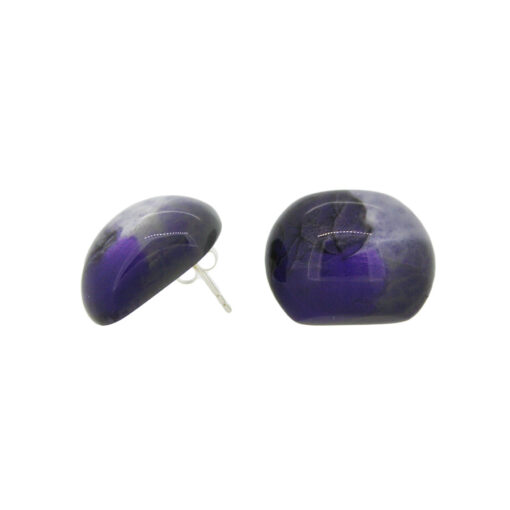 Earrings Violet Cloud - Stud (20mm Tall)