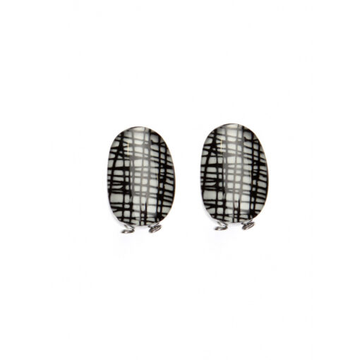 Earrings Lattice Black