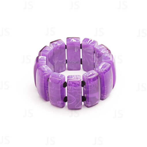 Bracelet Purple Marble - Elastic Band (M)