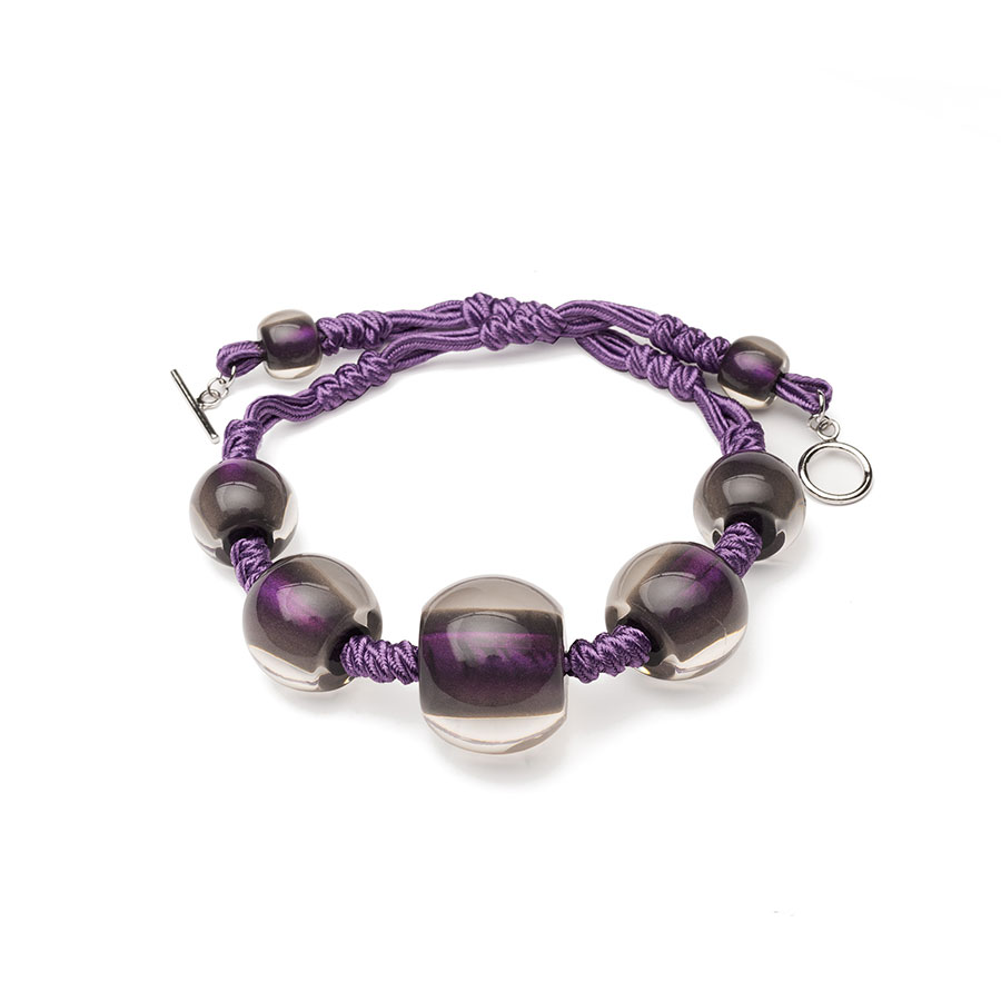 Necklace Eggplant Purple 52cm Bead size 13 Zsiska Jewellery on Sale