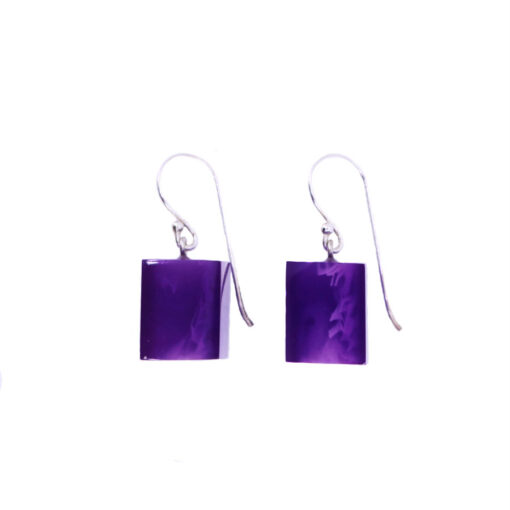 Earrings Square Purple - Cube size 4