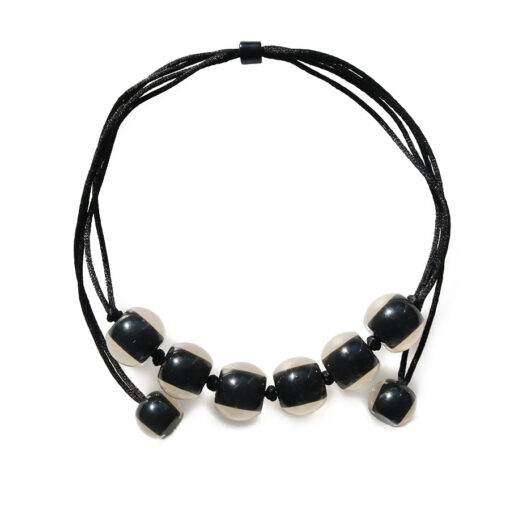 Necklace Black - Bead size 2 (Adjustable)