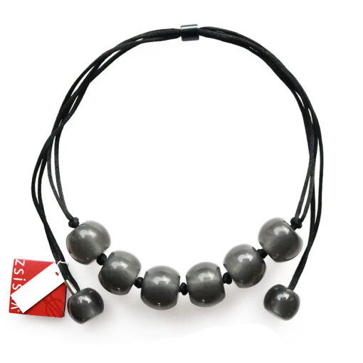 Necklace Dark Grey - Bead size 2 (Adjustable)