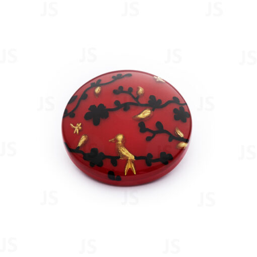 Brooch Red/Gold/Black (47mm Diameter)