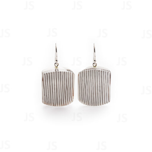 Earrings Zilk White (25mm)