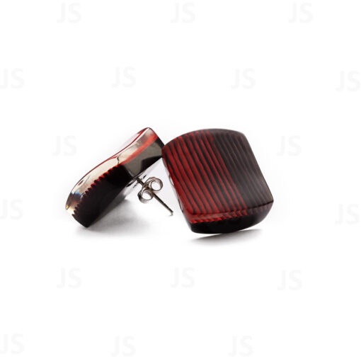 Earrings Studs Zilk Red (28mm)