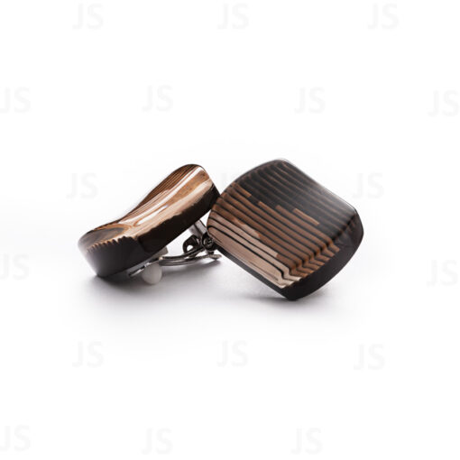 Earrings Clips Zilk Brown (28mm)