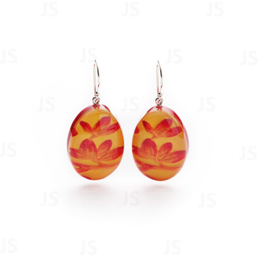 Earrings Red Yellow (25mm)
