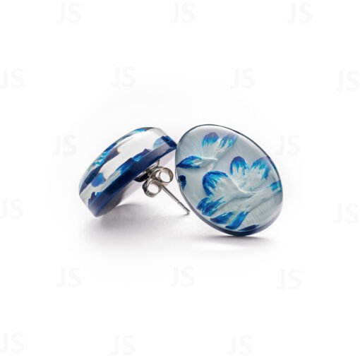 Earrings Studs Blue (25mm)