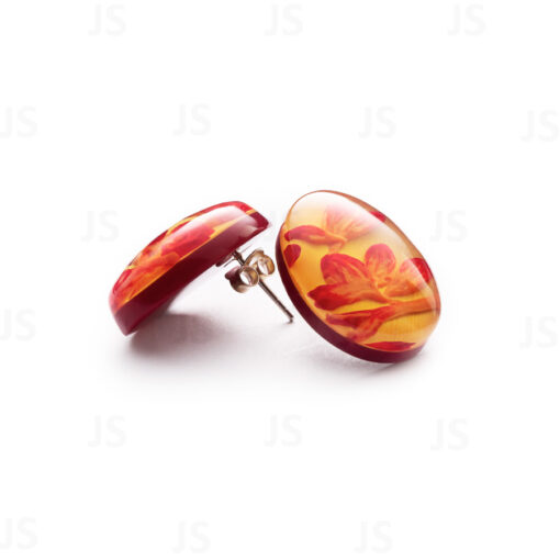Earrings Studs Red (25mm)