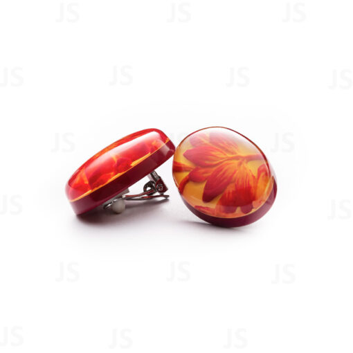 Earrings Clips Red (33mm)