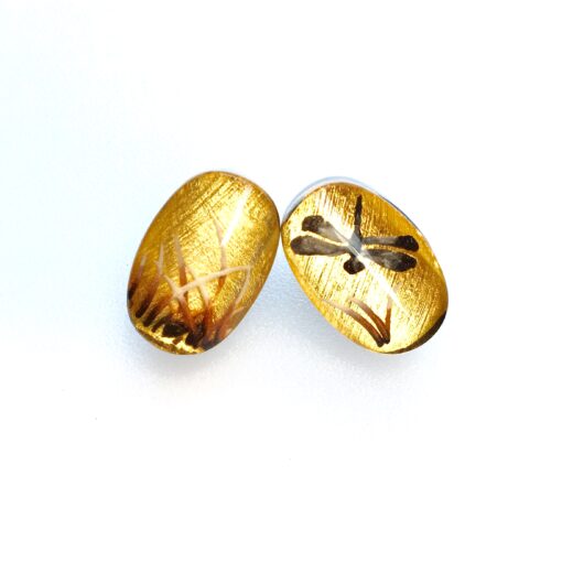 Earrings Studs Gold (23mm) - Image 2