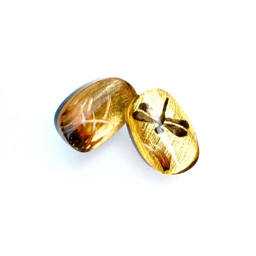 Earrings Studs Gold (23mm) - Image 3