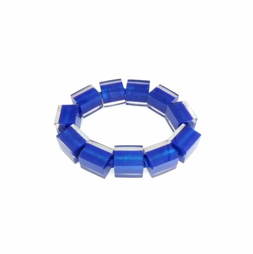 Bracelet Blue Elastic Band - Cube Size 4 (L)